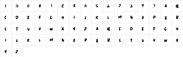 LOVESCOOTER Regular  glyph index