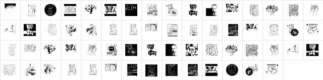 OnKleesTraces Regular  glyph index