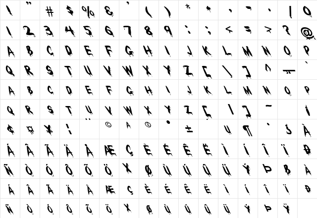 FZ UNIQUE 29 LEFTY Normal  glyph index