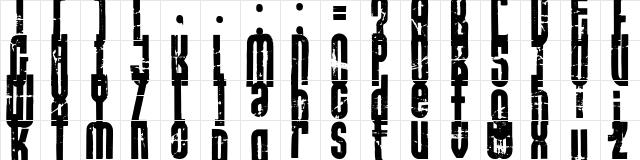 Rock it Regular  glyph index