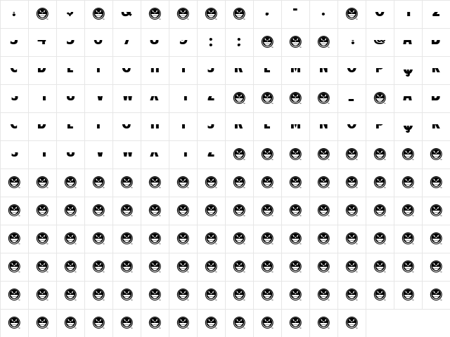 American Purpose STRIPE 1 Bold Italic  glyph index