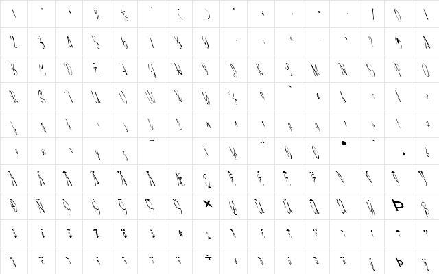 FZ WARPED 28 LEFTY Normal  glyph index