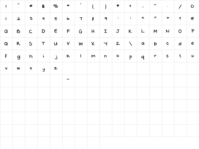 2Peas Dear Diary 2Peas Dear Diary  glyph index