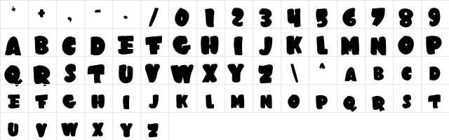 Hamasa Regular  glyph index