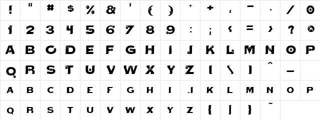 Fair And Lovely Regular  glyph index