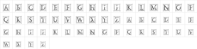 Deco Stamp Regular  glyph index