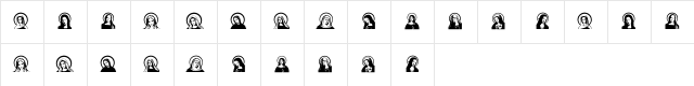 Jungfrau Maria Regular  glyph index