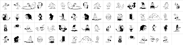 NastyHorrorShow Regular  glyph index