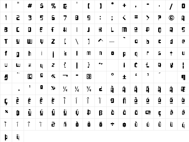 SyllogonICG Soft  glyph index