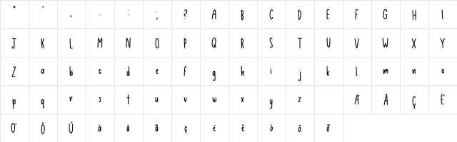 Breno Regular  glyph index