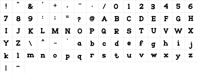 Go Peanut Regular  glyph index
