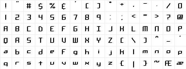 Chemical Reaction A BRK Regular  glyph index