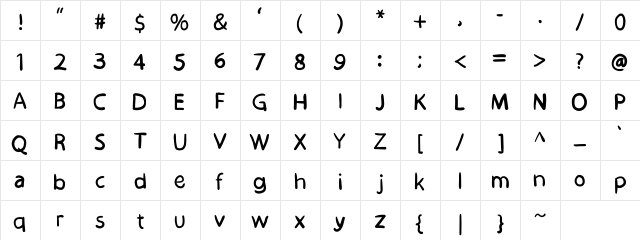 melunasi-v2 v2  glyph index