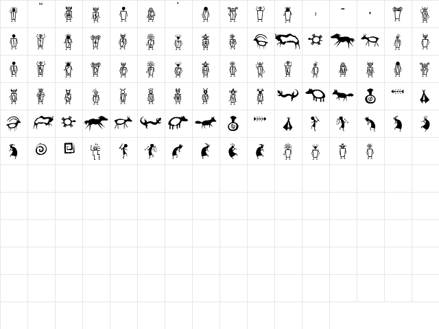 CK Glyph Regular  glyph index