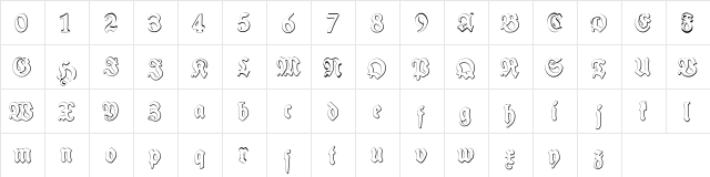 Schneidler Halb Fette Beveled Regular  glyph index