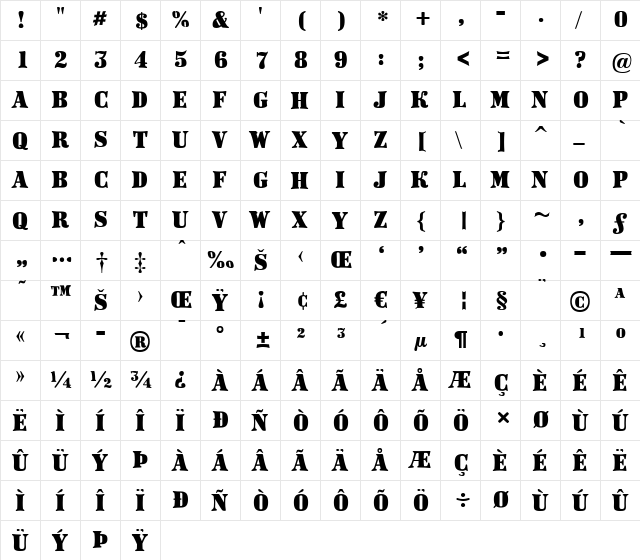 a_DodgerCncvDst Bold  glyph index