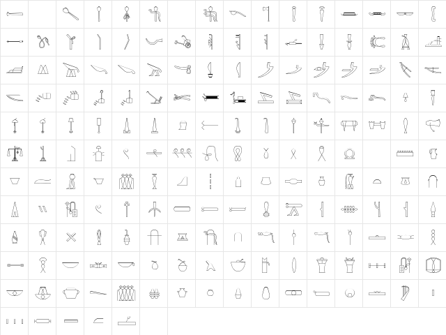 GlyphBasic4 Regular  glyph index