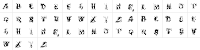 VTKS SCRUBBED Regular  glyph index