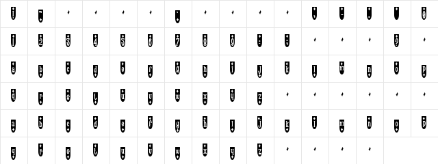 Diamond Fonts Regular  glyph index