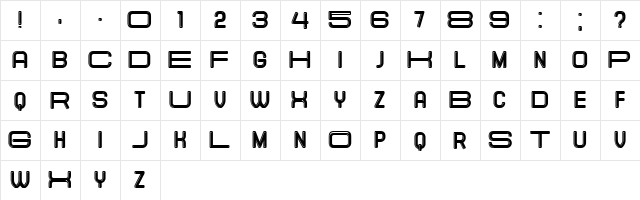 Elastic Letters Book Regular  glyph index