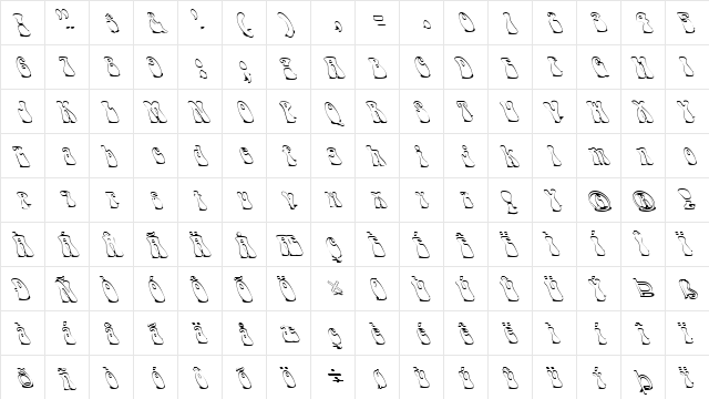 FZ JAZZY 14 SHADOW LEFTY Normal  glyph index