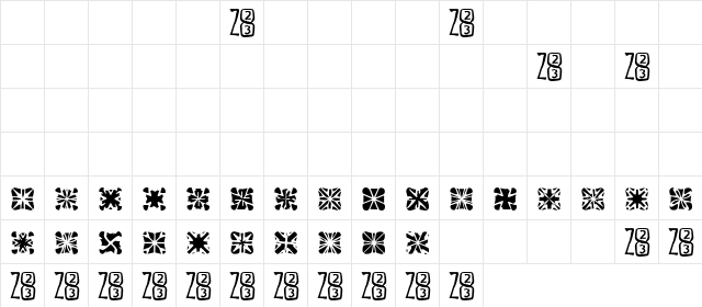 Zone23_crosses Normal  glyph index