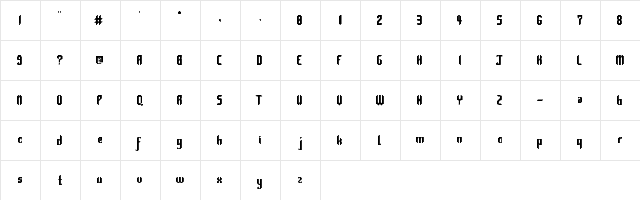 Kontra Regular  glyph index