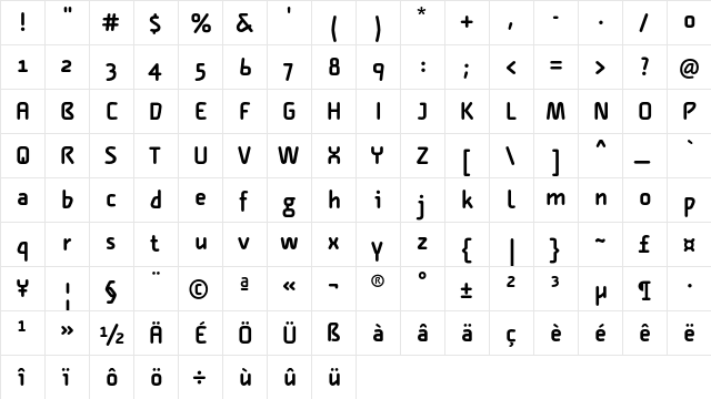 AlegaGreek-Bold Regular  glyph index