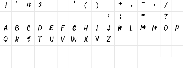 Necrosis Regular  glyph index