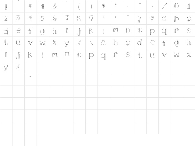 2Peas Rustic 2Peas Rustic  glyph index