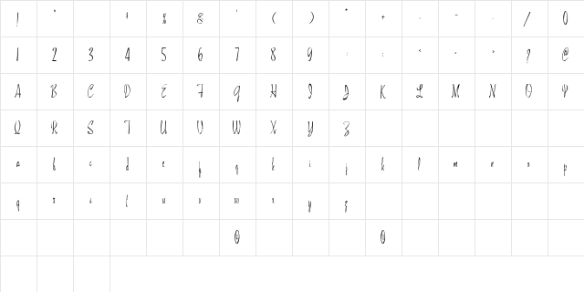 47 Regular  glyph index
