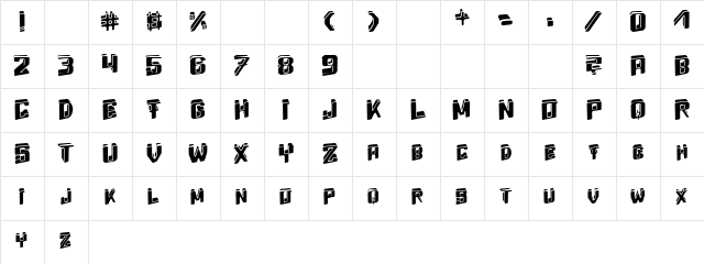 Energydimension Regular  glyph index