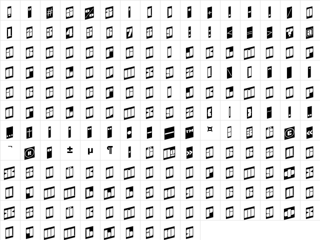 a_GlobusCmSpUp Regular  glyph index