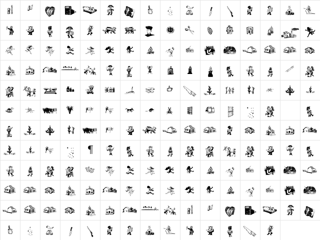 Cordel Junina Regular  glyph index