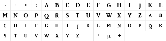 Write Me 1 Regular  glyph index