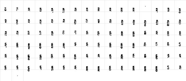 TibetanMachineWeb4 Regular  glyph index