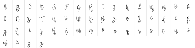 Belly FREE Regular  glyph index