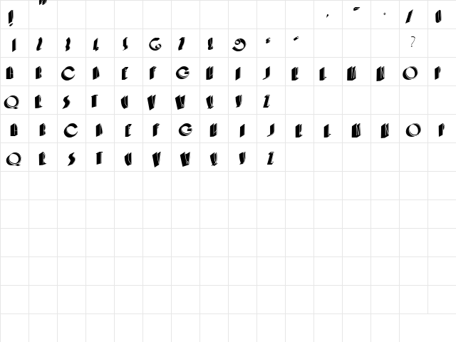 CafeNoirShadow Regular  glyph index