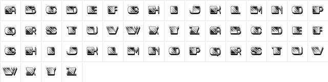Calzino Regular  glyph index