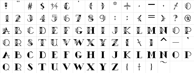 Dinesh Chabaria Regular  glyph index