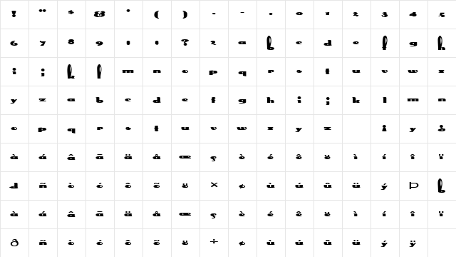 FZ UNIQUE 41 EX Normal  glyph index