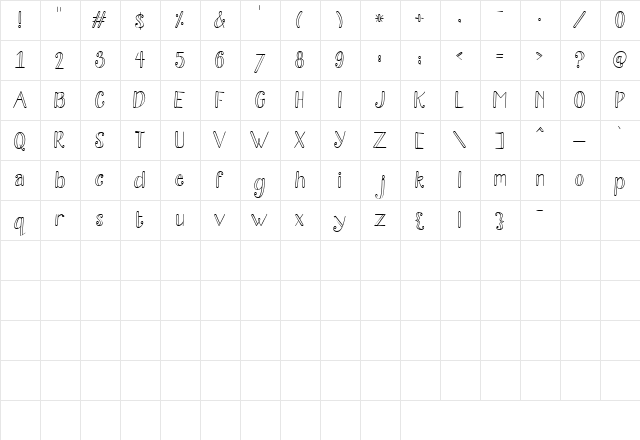 CK Simplicity Regular  glyph index