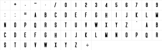 SOLUTION Regular  glyph index