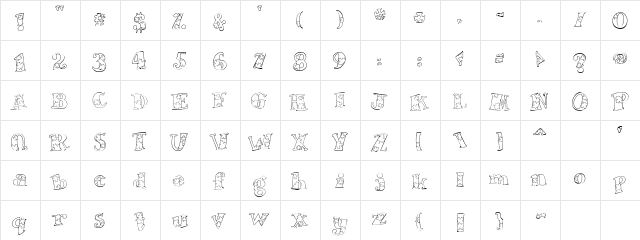 LDJ O'Canada Regular  glyph index