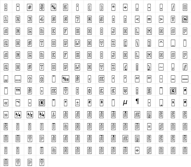 a_SimplerCmOtl Bold  glyph index