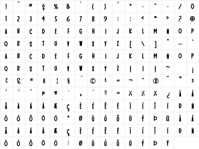 Homemade Donuts Regular  glyph index