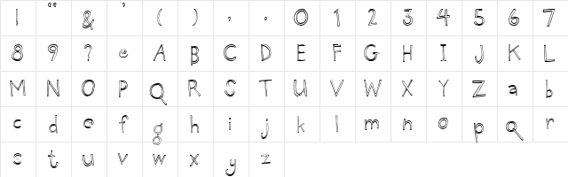 2Peas Open Spaces Regular  glyph index