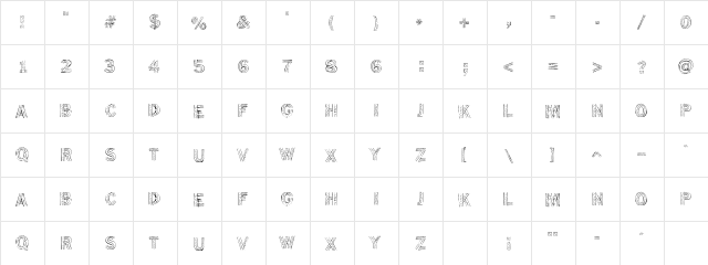 TacoFiesta Regular  glyph index