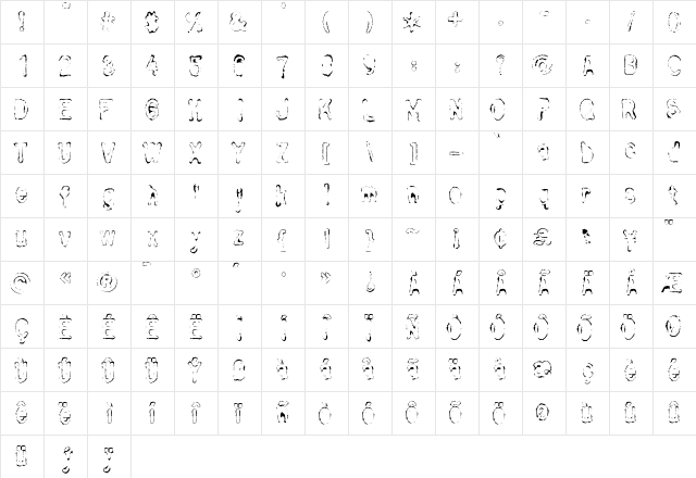 Bull Regular  glyph index