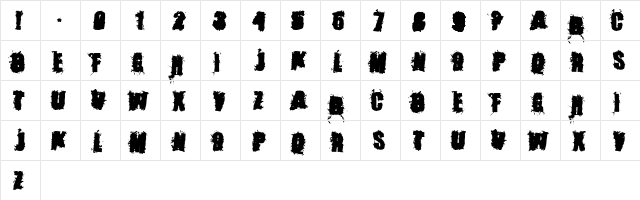 Stone Cold Regular  glyph index